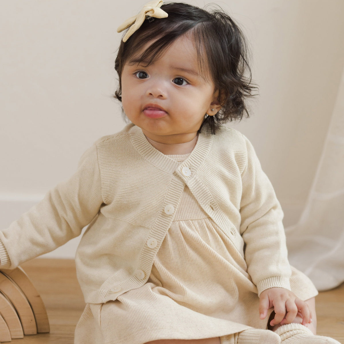 Melange Socks - Oatmeal/Rose