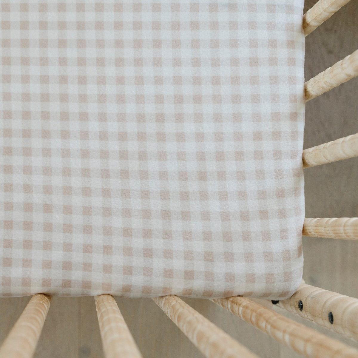 Sábana de Cuna - Minky Stretch Luxe - Gingham