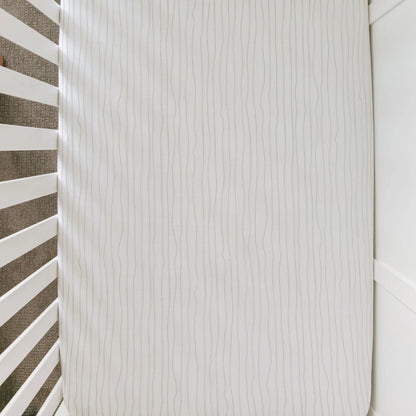 Sábana de Cuna - Cotton Muslin - Breezy Stripe