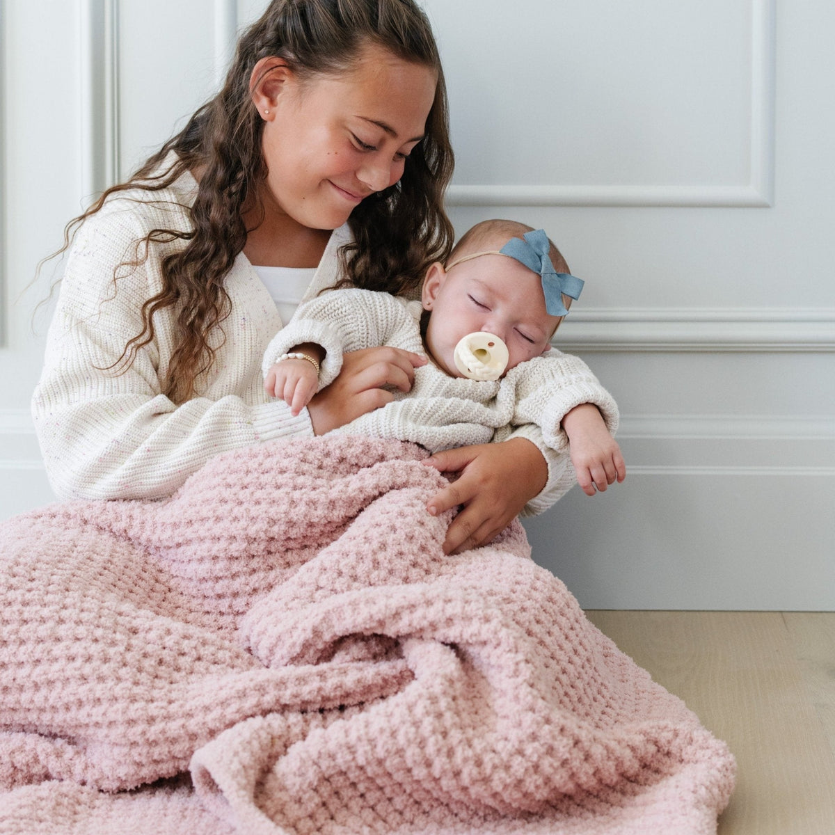 Cobija Waffle Knit - Rosette