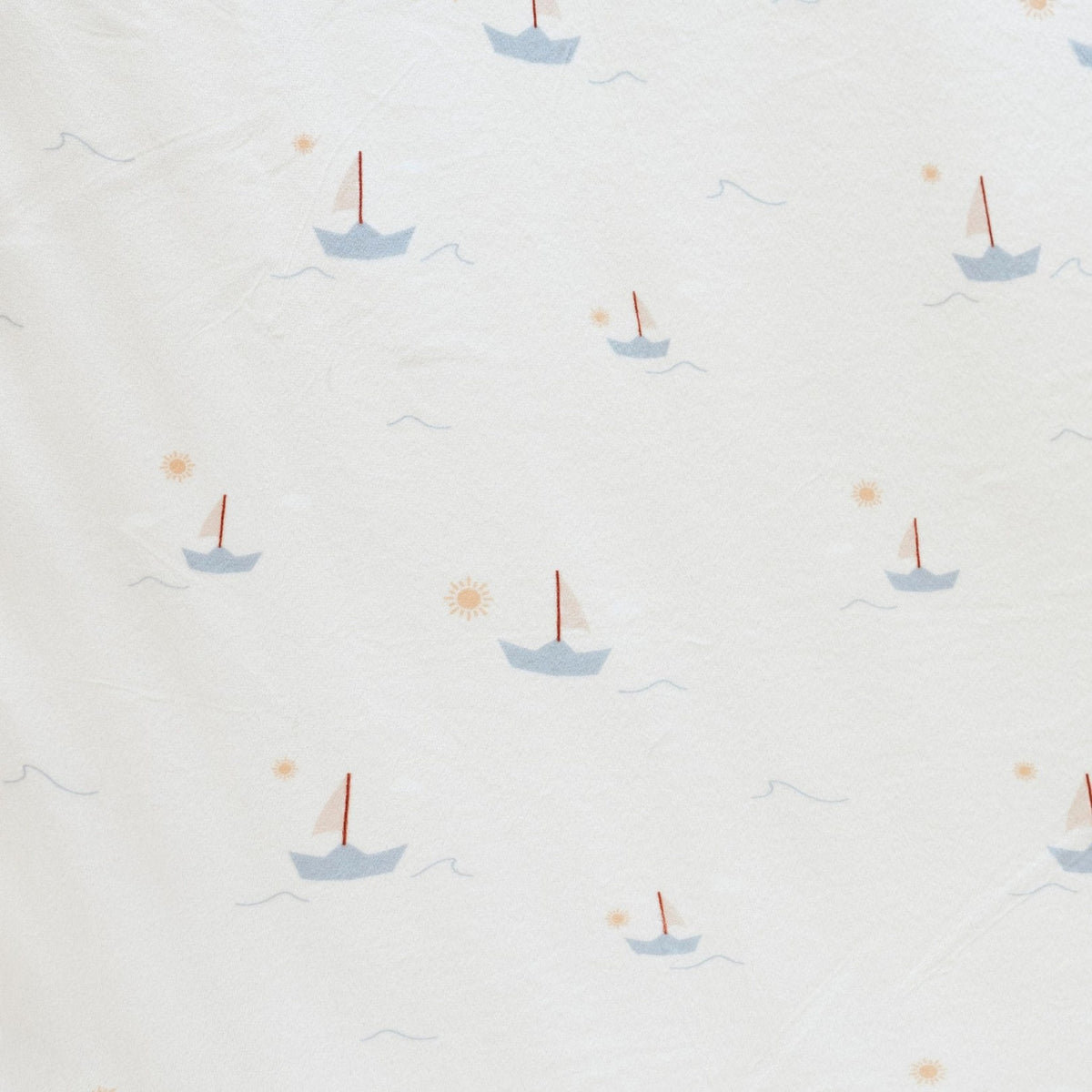 Sábana de Cuna - Minky Stretch Luxe - Sail Boat