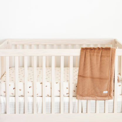 Sábana de Cuna - Minky Stretch Luxe - Meadow