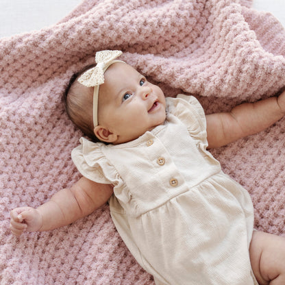 Cobija Waffle Knit - Rosette