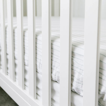 Sábana de Cuna - Cotton Muslin - Breezy Stripe
