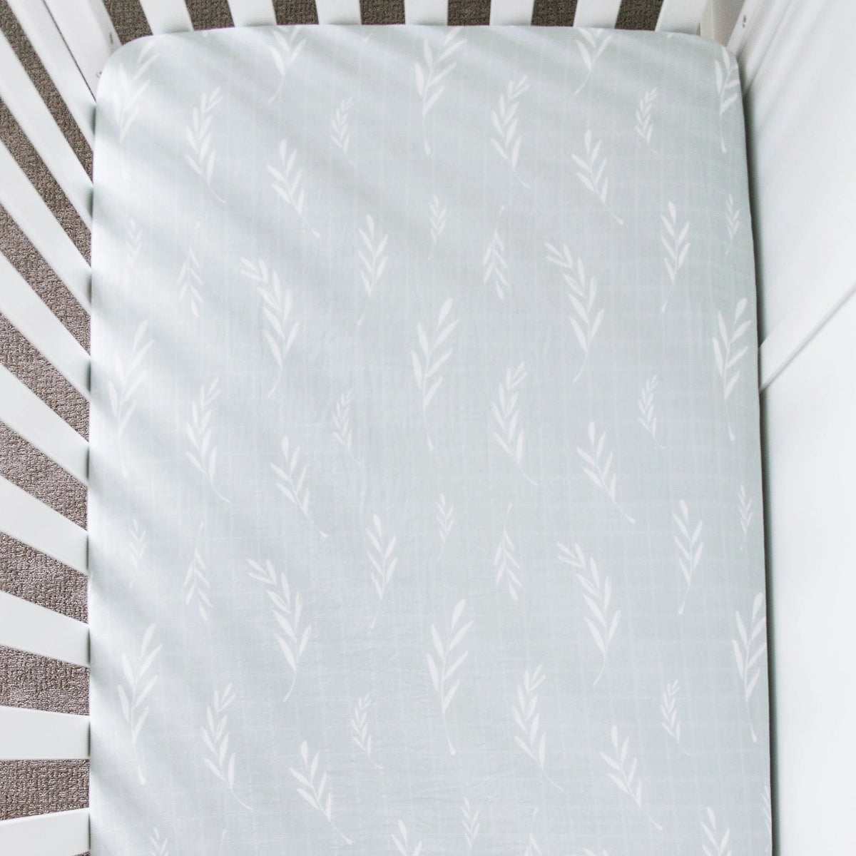 Sábana de Cuna - Cotton Muslin - Olive Brand
