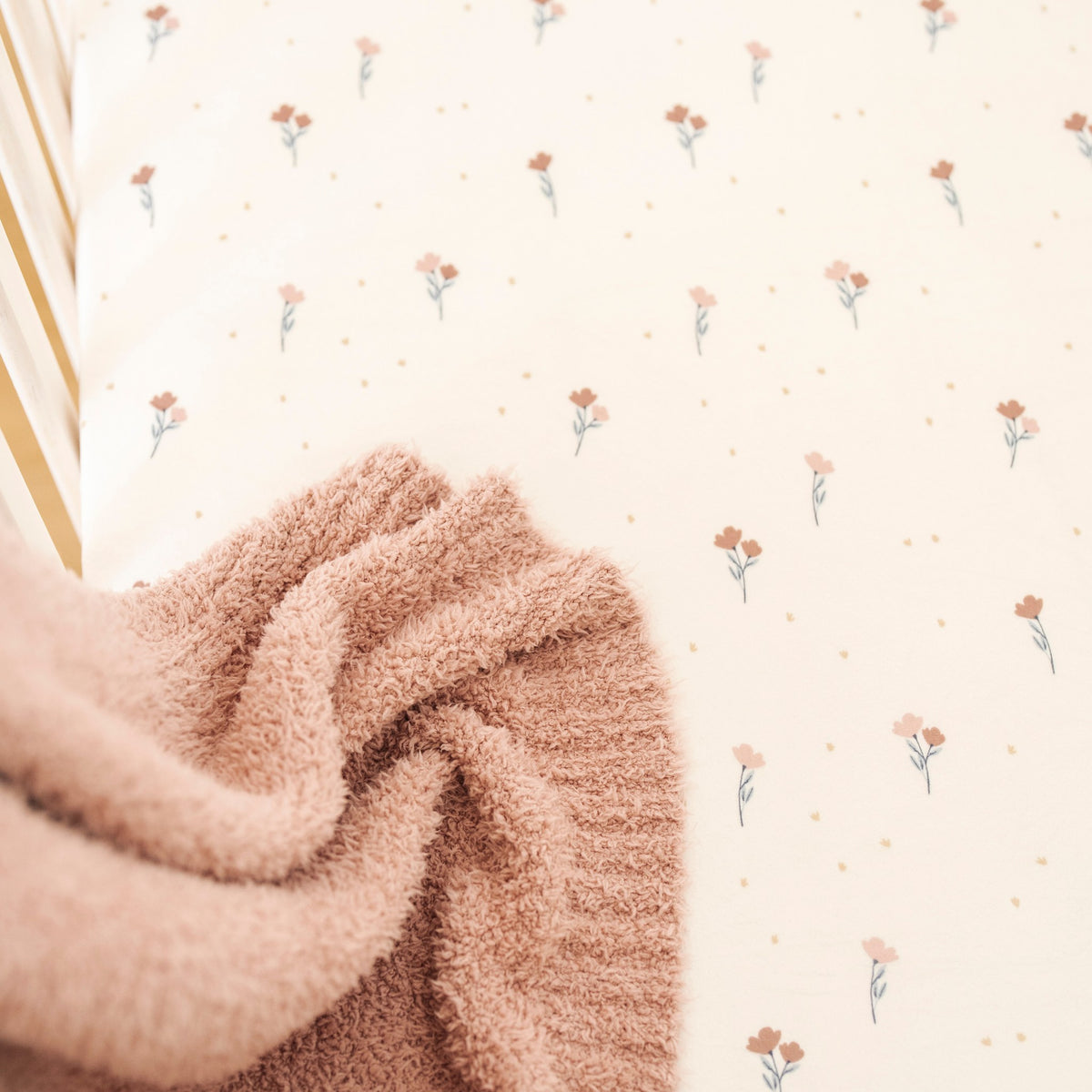 Sábana de Cuna - Minky Stretch Luxe - Florals