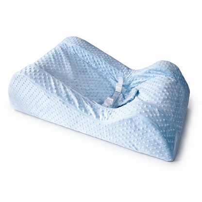 Sillón antirreflujo para bebé en tela burbuja azul