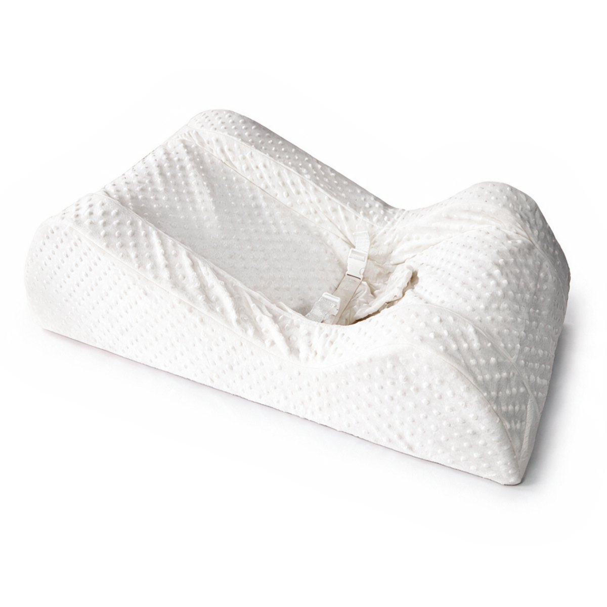Sillón antirreflujo para bebé en tela burbuja blanca