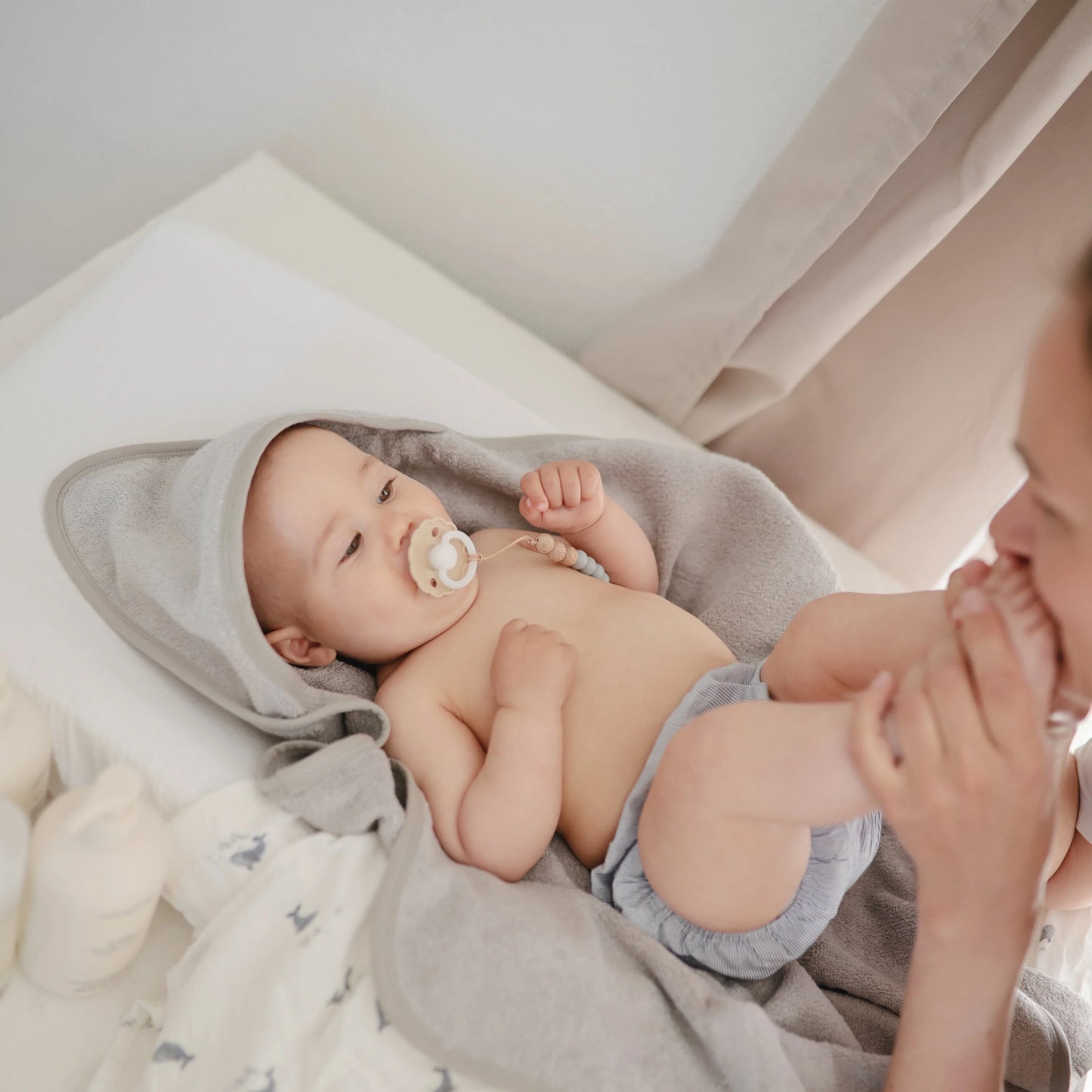 Funda Colchón Cambiador de Muselina Extra Suave - MSH - Blanca